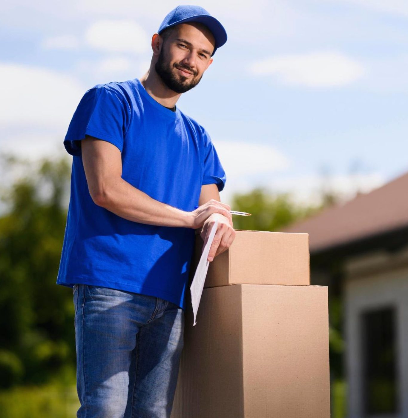 Professional movers near me in Sugar Land, TX packing boxes and household items carefully